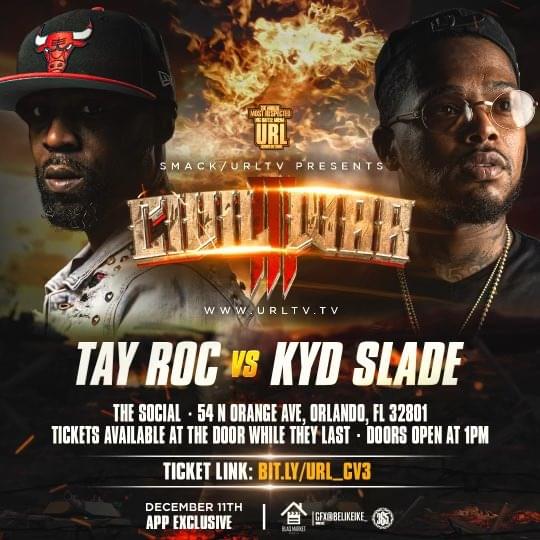 Album cover art for "Tay Roc vs. Kyd Slade" by URLtv & Tay Roc & Kyd Slade