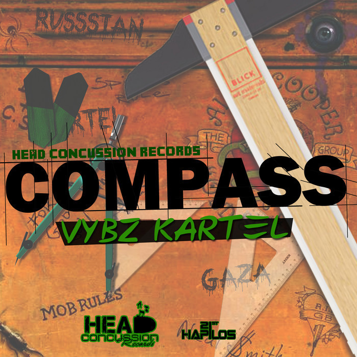 Album cover art for "Compass" by Vybz Kartel