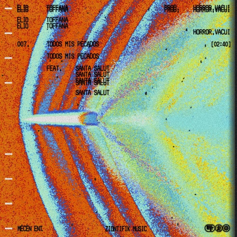 Album cover art for "TODOS MIS PECADOS" by Elio Toffana
