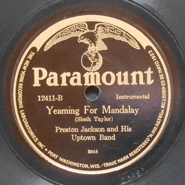 Yearning For Mandalay by Preston Jackson and His Uptown Band