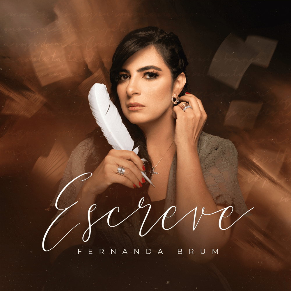 Album cover art for "Escreve" by Fernanda Brum