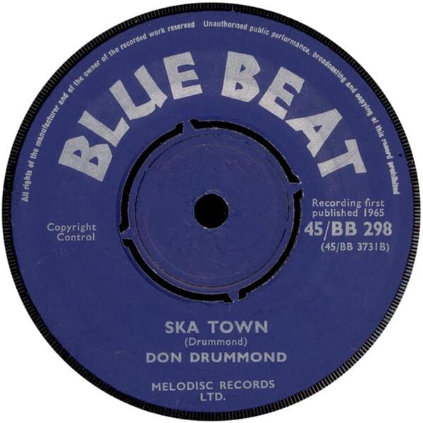 Album cover art for "Ska Town" by Don Drummond & The Skatalites