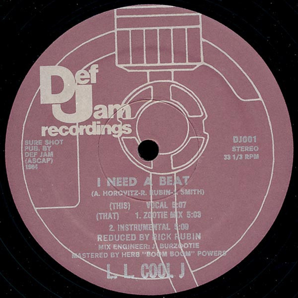 Album cover art for "I Need a Beat" by LL COOL J