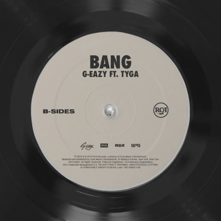 Album cover art for "Bang" by G-Eazy