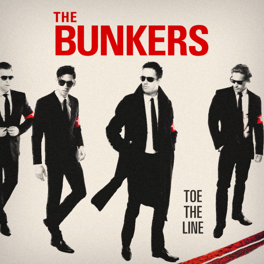 Album cover art for "Toe The Line" by The Bunkers (Wolfenstein)