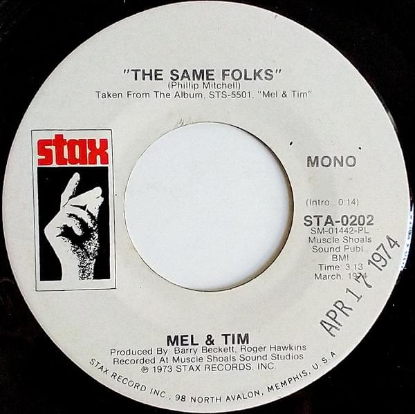 Album cover art for "The Same Folks" by Mel & Tim