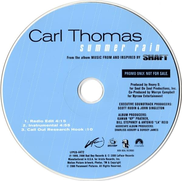 Album cover art for "Summer Rain" by Carl Thomas