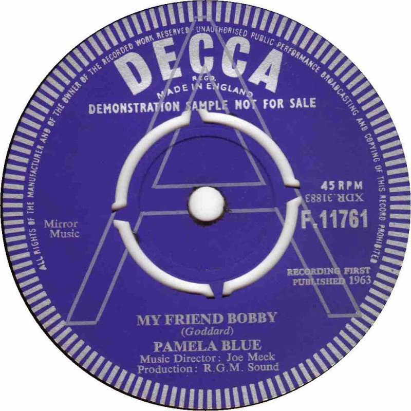 Album cover art for "My Friend Bobby" by Pamela Blue