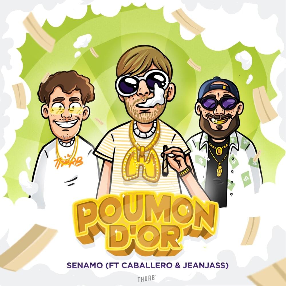 Album cover art for "Poumon d’or" by Senamo & Caballero & JeanJass