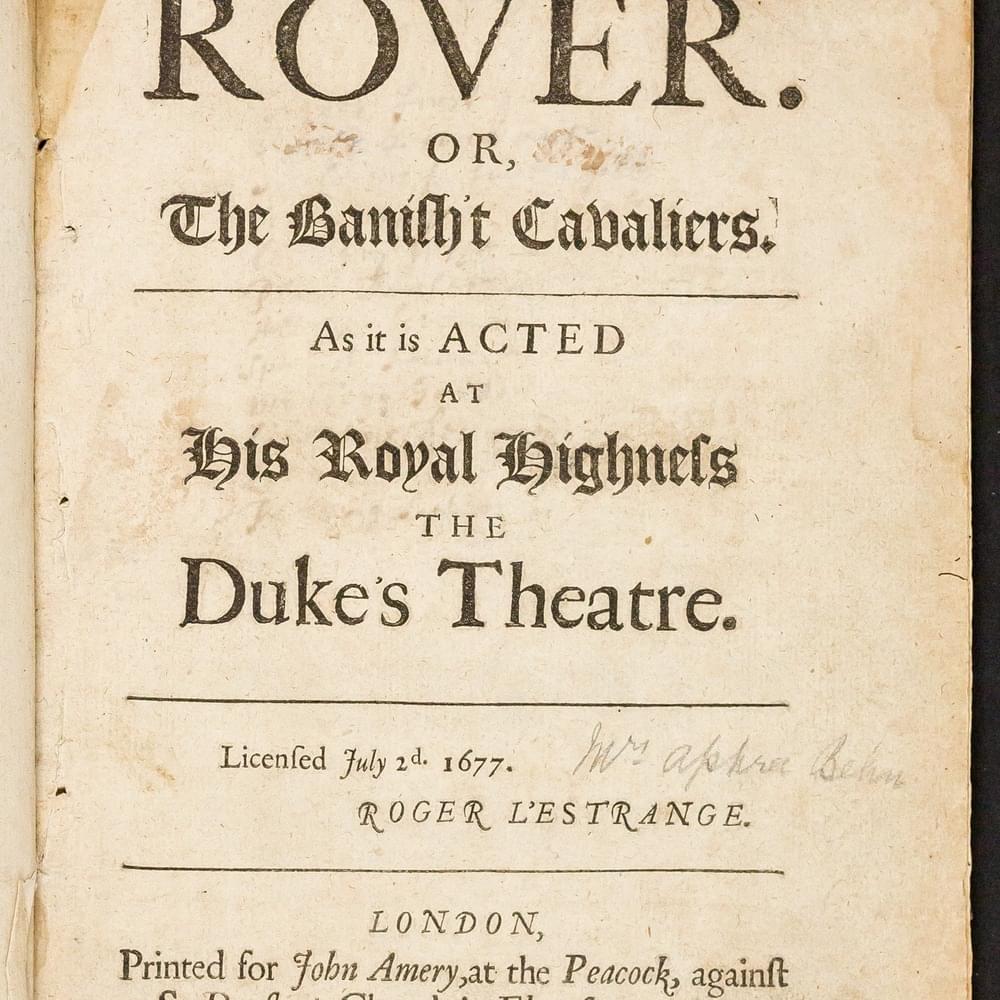 The Rover Act I Chapter I by Aphra Behn