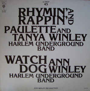 Album cover art for "Rhymin’ and Rappin’" by Paulette & Tanya Winley