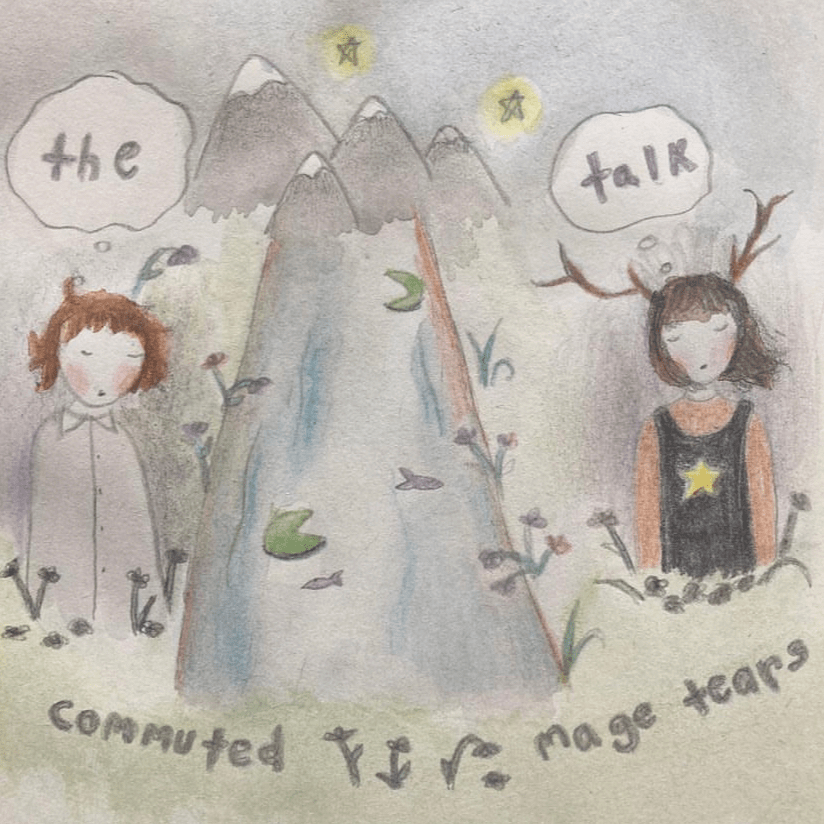 Album cover art for "​the talk" by COMMUTED & mage tears