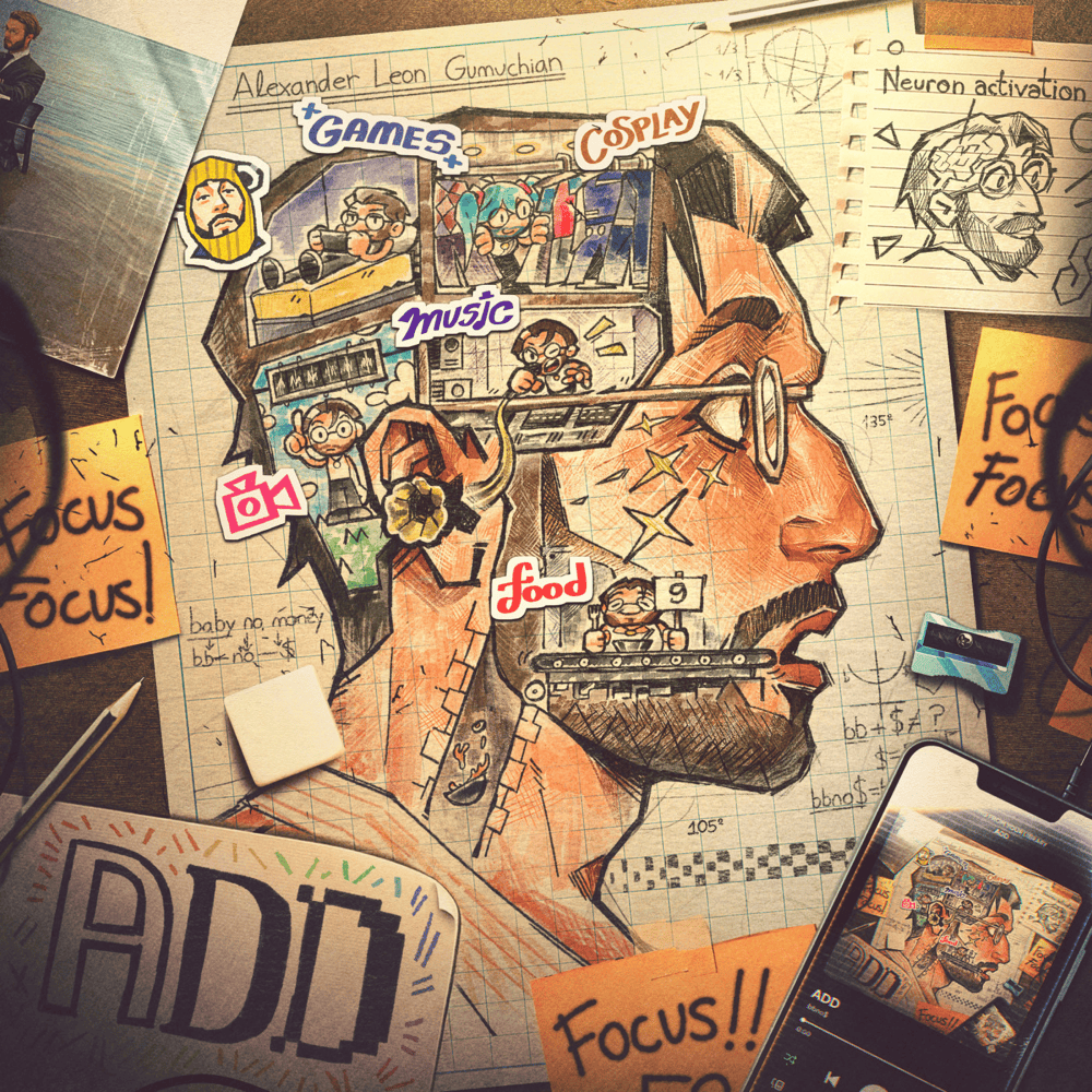 Album cover art for "ADD" by bbno$