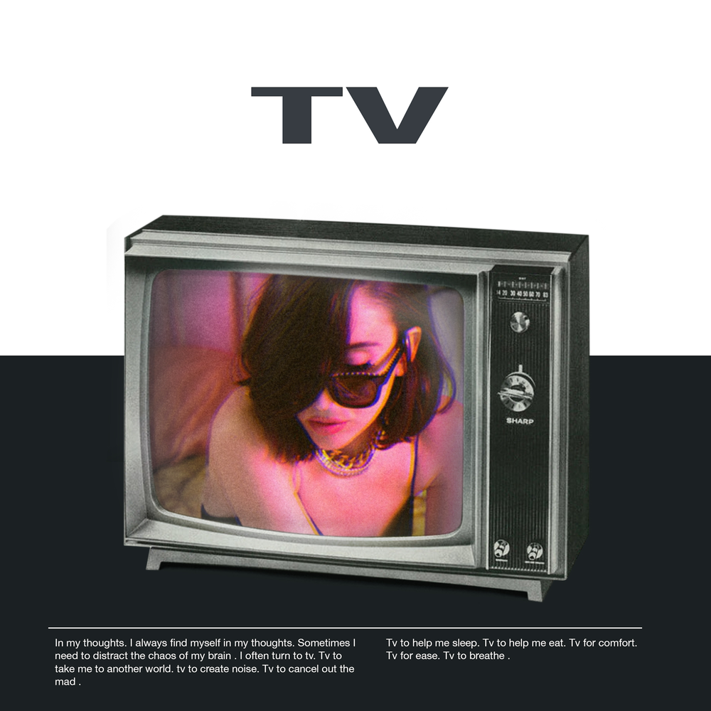 Album cover art for "tv" by Elohim