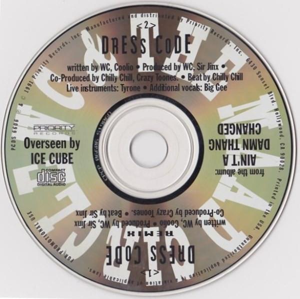 Album cover art for "Dress Code (Remix)" by WC and the MAAD Circle
