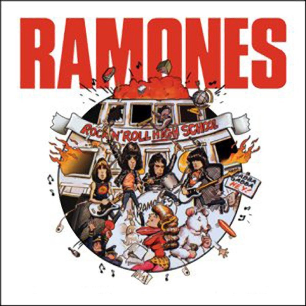 Album cover art for "Rock ‘n’ Roll High School" by Ramones