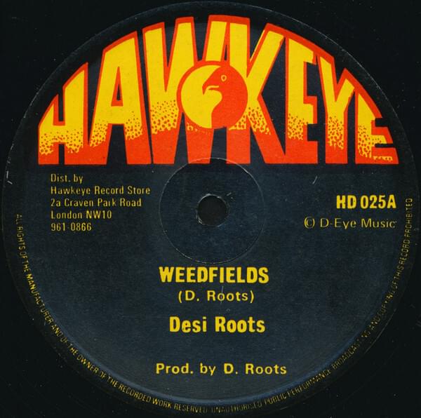 Album cover art for "Weedfields" by Desi Roots