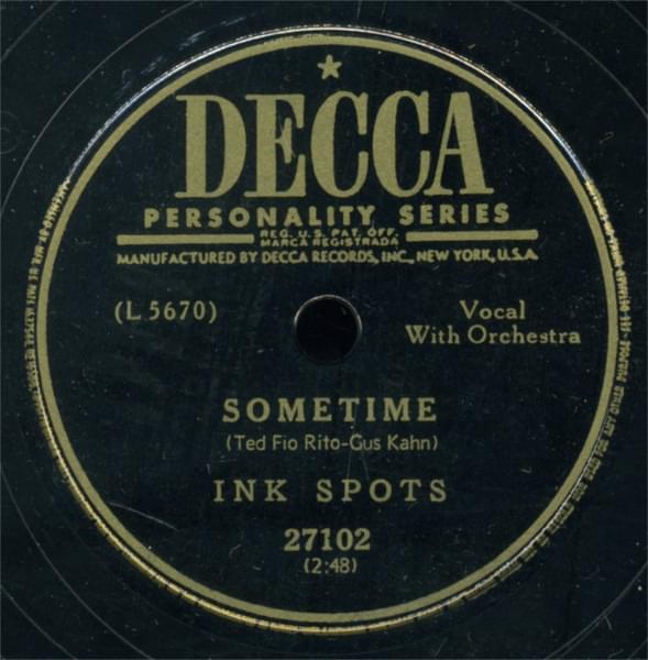 Album cover art for "Sometime" by The Ink Spots