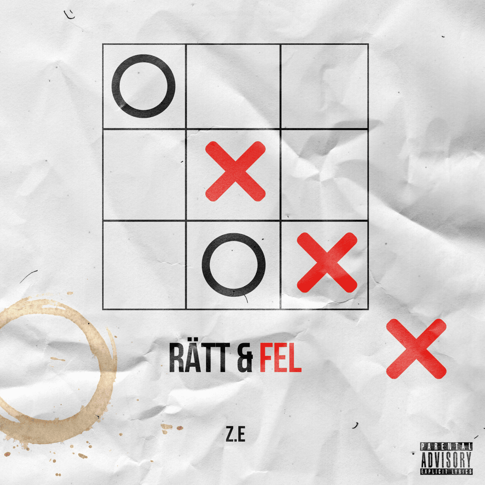 Album cover art for "RÄTT & FEL" by Z.E