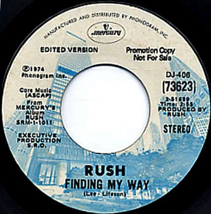 Album cover art for "Finding My Way" by Rush
