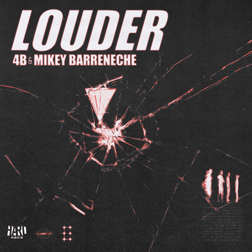 Album cover art for "LOUDER" by 4B