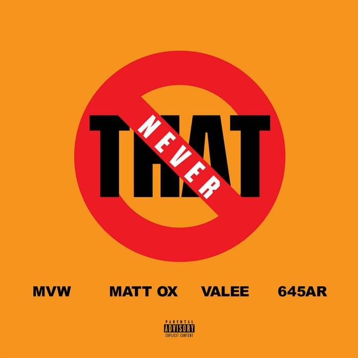 Album cover art for "Never That" by MVW