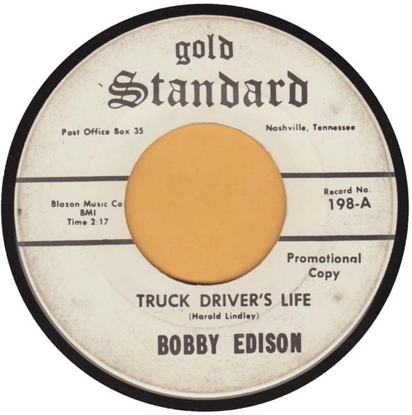 Album cover art for "Truck Driver’s Life" by Bobby Edison
