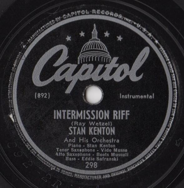 Album cover art for "Intermission Riff" by Stan Kenton