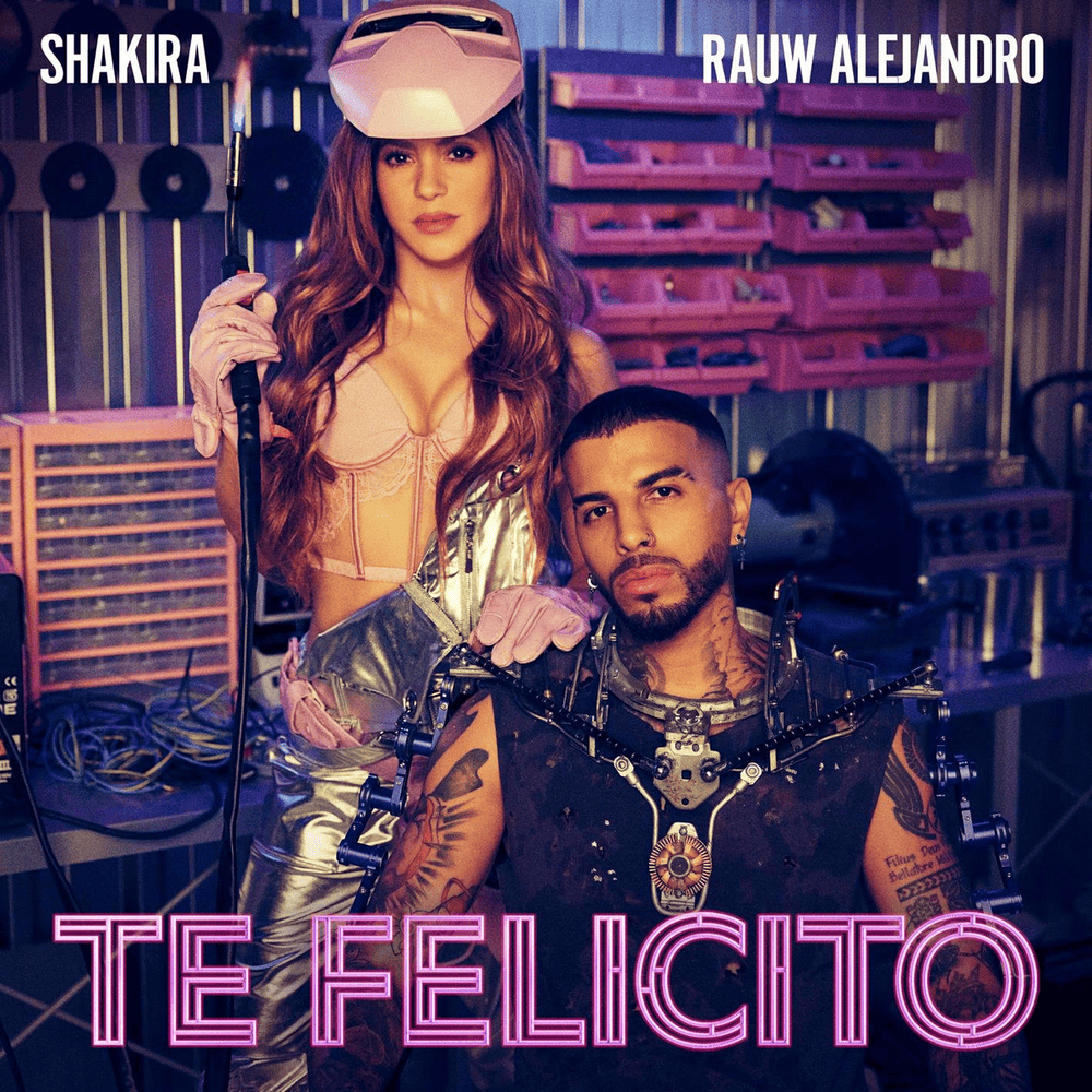 Album cover art for "Shakira - Te Felicito ft. Rauw Alejandro (Deutsche Übersetzung)" by Genius Deutsche Übersetzungen