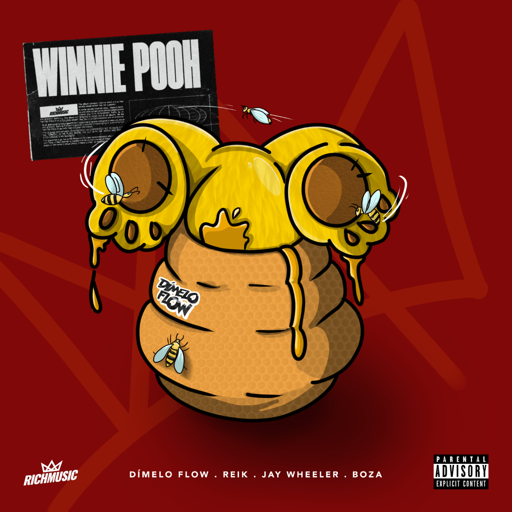 Album cover art for "Winnie Pooh" by Dímelo Flow & Boza