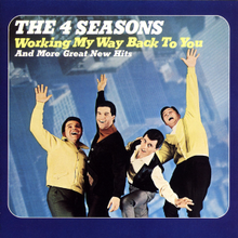Album cover art for "Comin’ Up in the World" by The Four Seasons