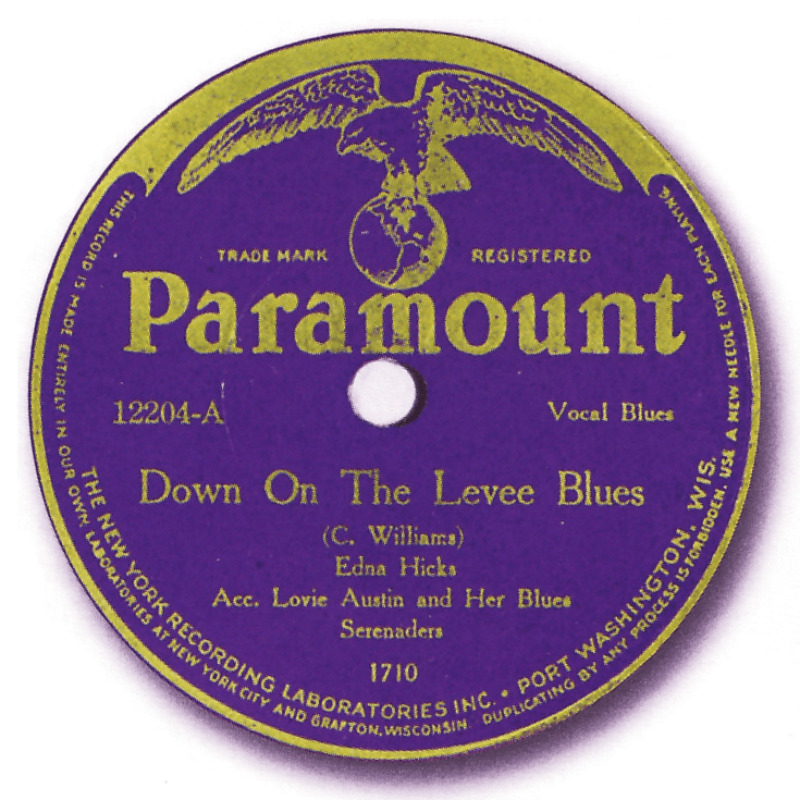Album cover art for "Down On The Levee Blues" by Edna Hicks