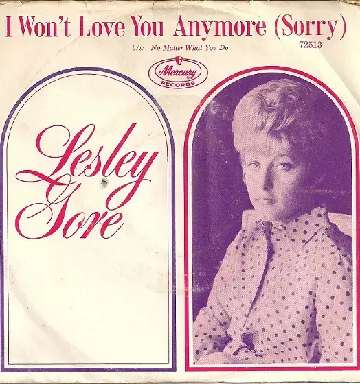 Album cover art for "I Won’t Love You Anymore (Sorry)" by Lesley Gore