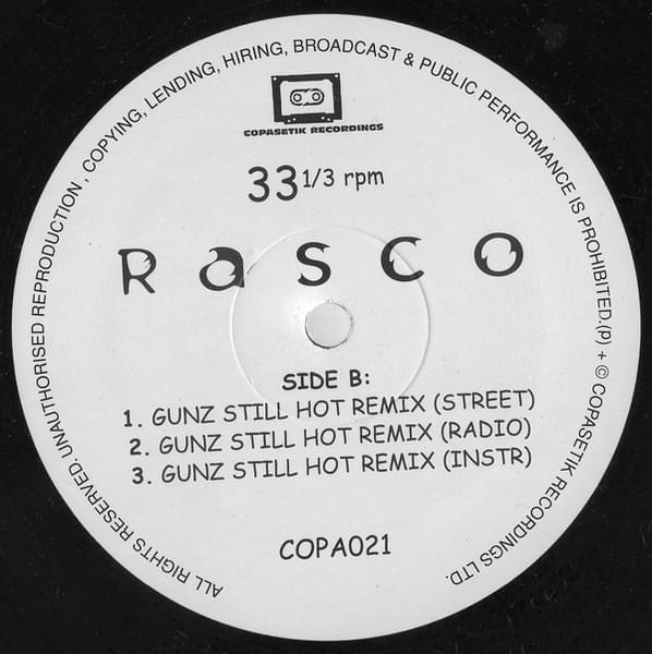 Album cover art for "Gunz Still Hot (Remix)" by Rasco & Cali Agents
