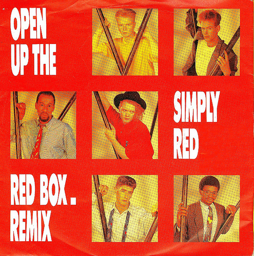 Album cover art for "(Open Up the) Red Box" by Simply Red