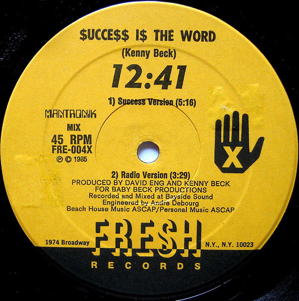 Album cover art for "Success is the Word" by 12:41 & KRS-One