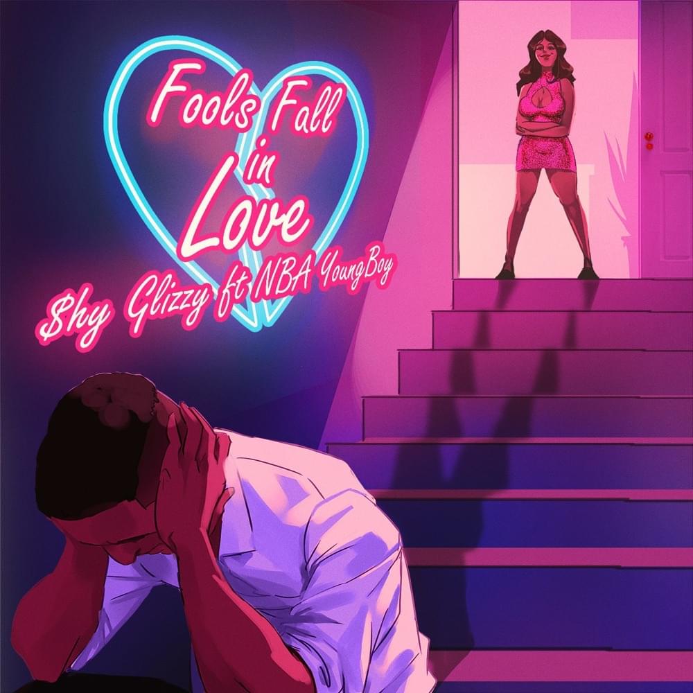 Album cover art for "Fools Fall N Love" by Shy Glizzy & YoungBoy Never Broke Again