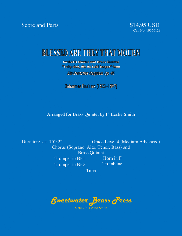 Album cover art for "Blessed are they that mourn" by Johannes Brahms