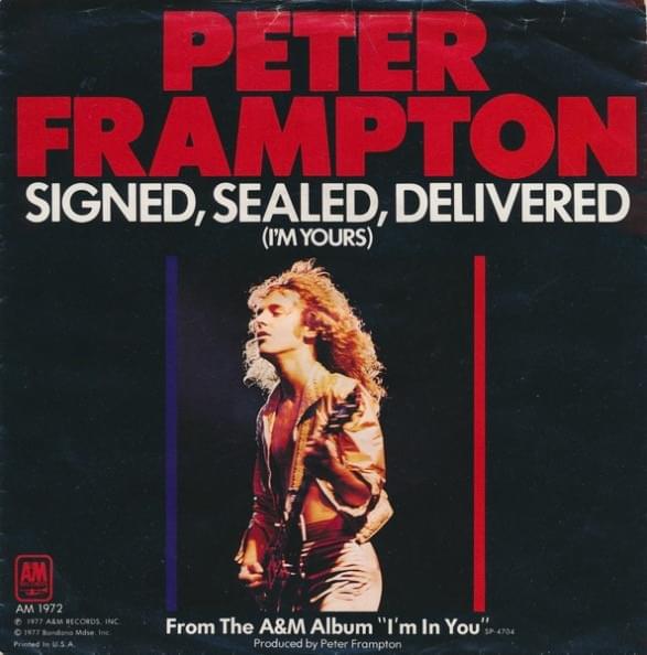 Album cover art for "Signed, Sealed, Delivered I’m Yours" by Peter Frampton