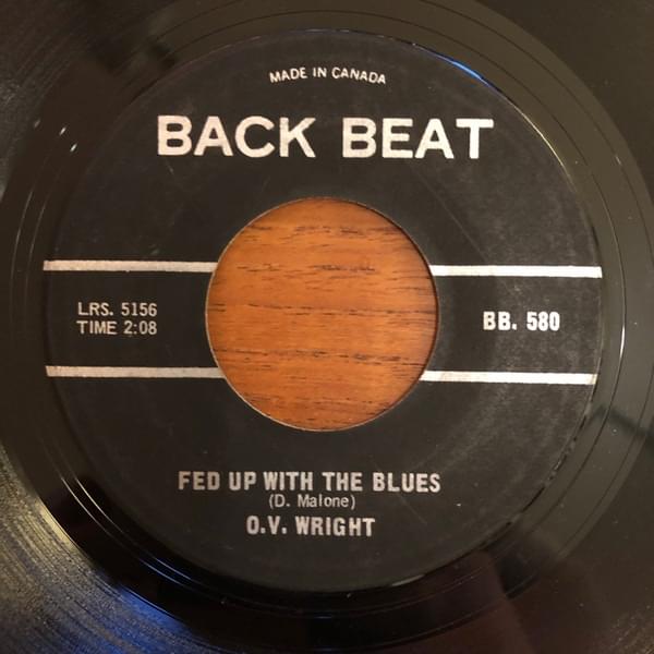 Album cover art for "Fed Up With The Blues" by O.V. Wright