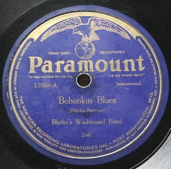 Album cover art for "Bohunkus Blues" by Blythe’s Washboard Band