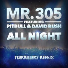 Album cover art for "All Night" by Pitbull & Rush (Producer)
