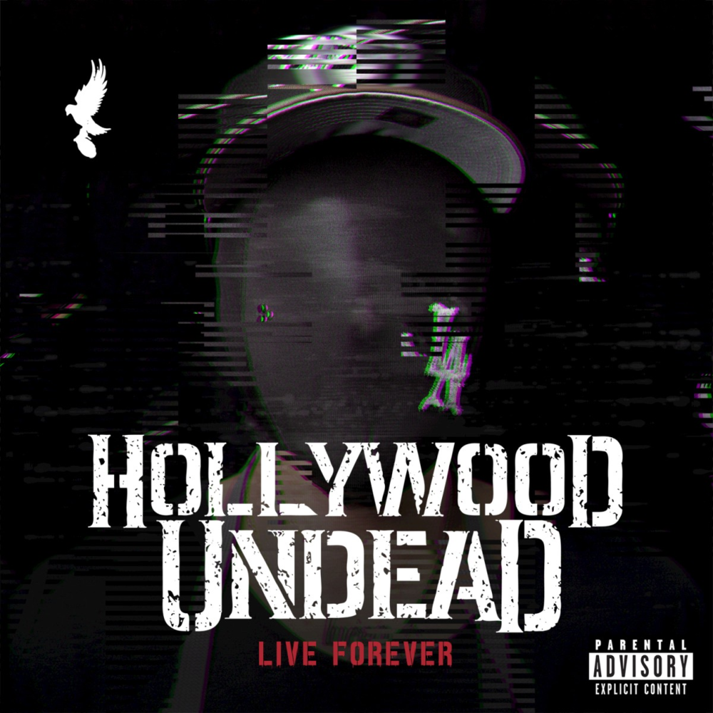 Album cover art for "Live Forever" by Hollywood Undead