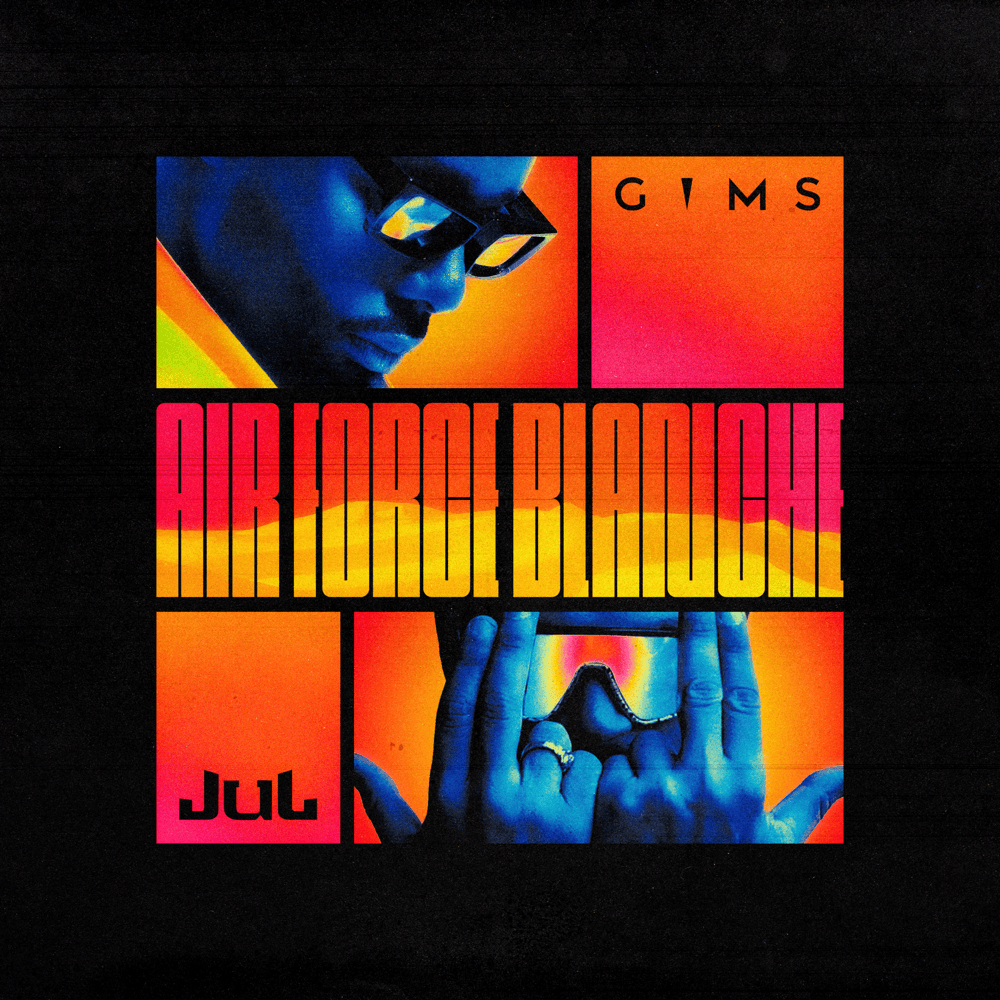 Album cover art for "AIR FORCE BLANCHE" by GIMS & JuL