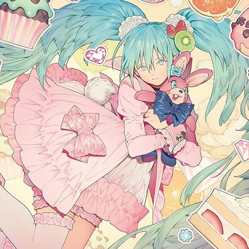 Album cover art for "LOL -lots of laugh-" by KeN (VocaloidP) & 初音ミク (Hatsune Miku)