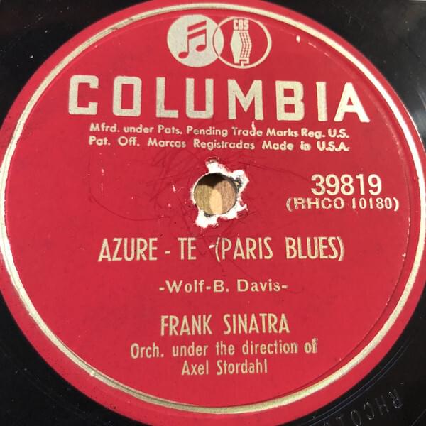 Album cover art for "Azure-Te (Paris Blues)" by Frank Sinatra