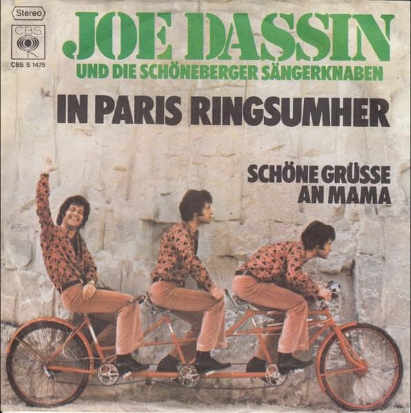 Album cover art for "In Paris Ringsumher" by Joe Dassin & Die Schöneberger Sängerknaben
