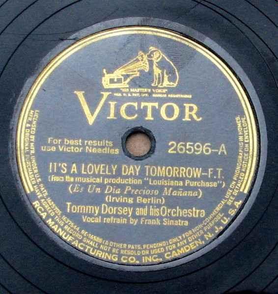 Album cover art for "It’s a Lovely Day Tomorrow" by Frank Sinatra & Tommy Dorsey and His Orchestra