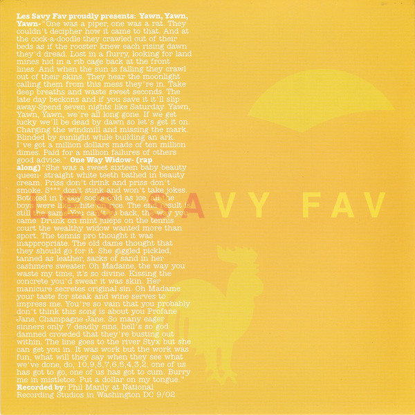 Album cover art for "One Way Widow" by Les Savy Fav