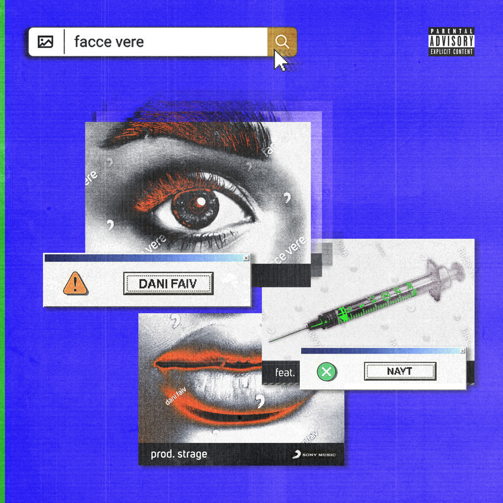 Album cover art for "FACCE VERE" by Dani Faiv & nayt